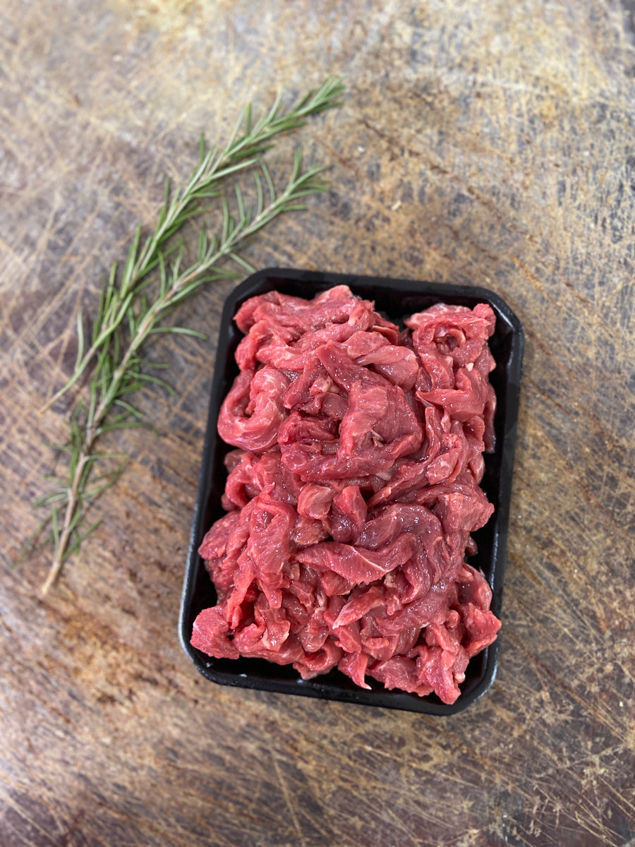 Lean Beef Strips (29.00/kg) BJ's Meats